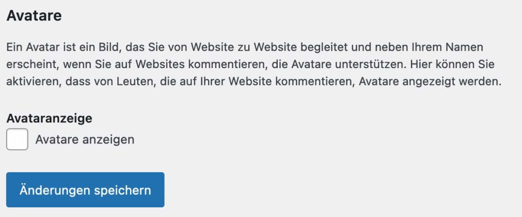 So deaktiviert man Avatare in WordPress
